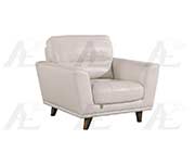 Light Gray Italian leather sofa AEK 082