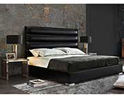 White tufted leatherette bed DS Brigitte