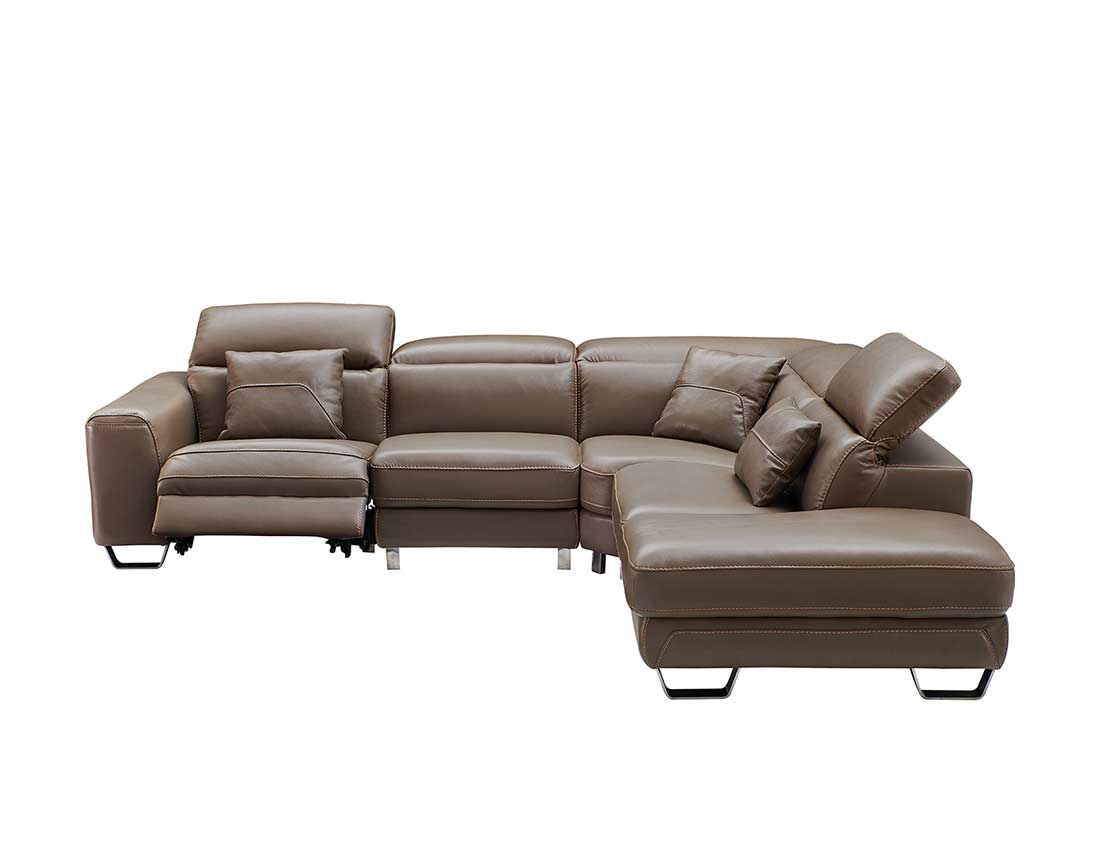 buy black leather reclining electric sectional sofa