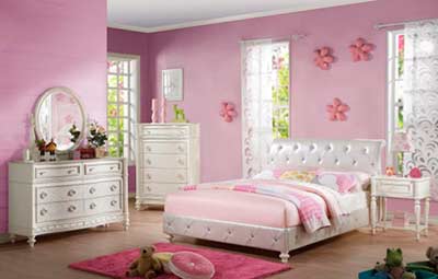 Pearl White Kids Bed AC Darien