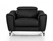 Black leather Sofa set VG Denise