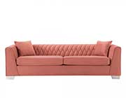 Blush Velvet Sofa AL Charlton