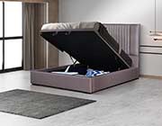 modern bed lift up storage eco leather nj nora