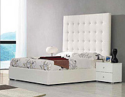 Lora Tall  White Bed