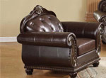  Dark Brown Leather Sofa AC-150