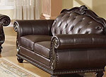  Dark Brown Leather Sofa AC-150