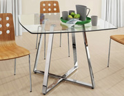 Z-195 Clear Glass Dining Table
