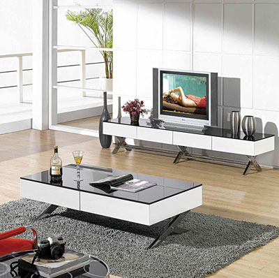 Modern glossy white coffee table CR1074