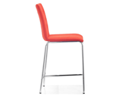 Modern Counter Fabric Chair Z337 in Tangerine