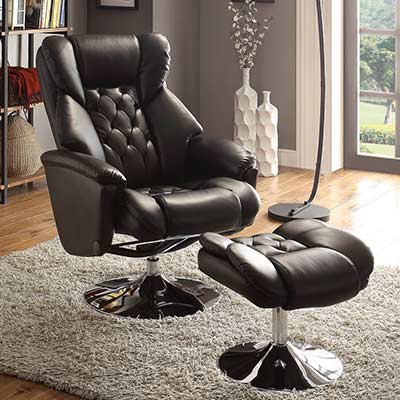 Swivel Black Recliner Chair HE548