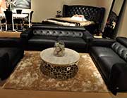 Modern black Italian Leather sofa set VG334