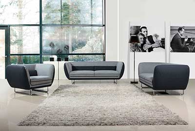 Modern Grey two tone fabric sofa set VG360