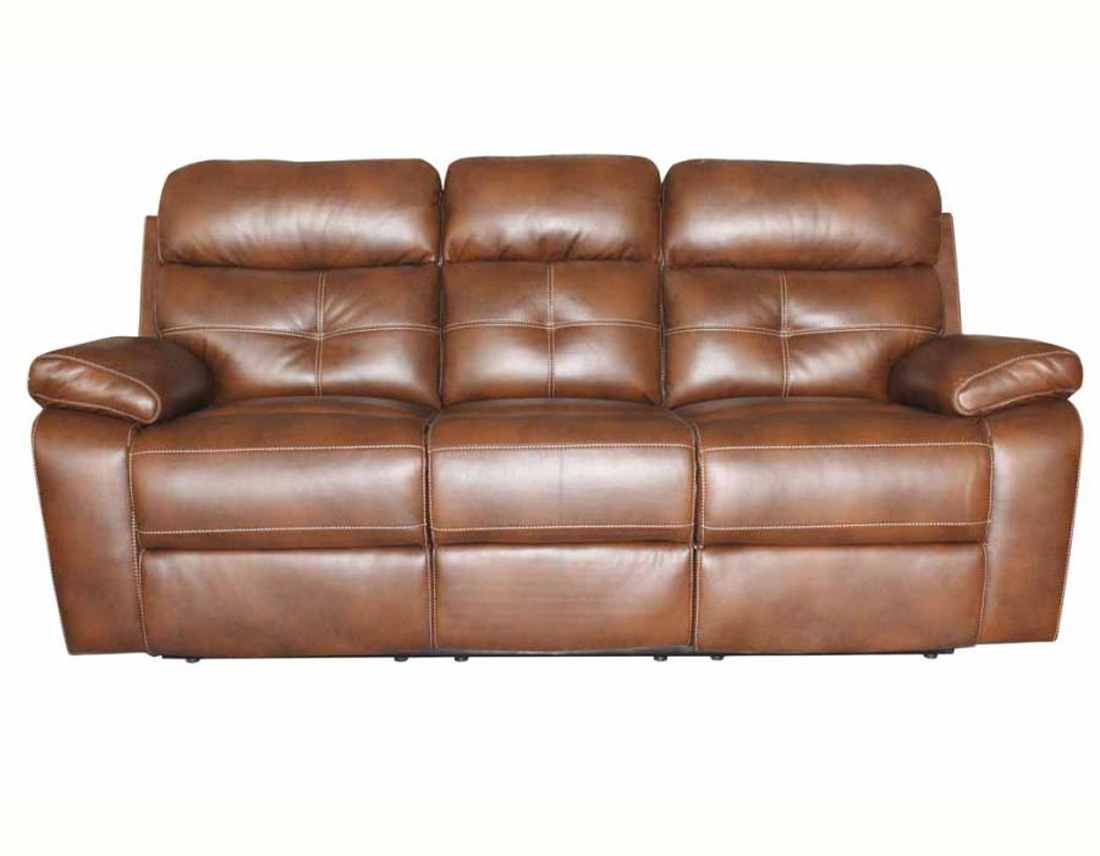 green leather power reclining sofa