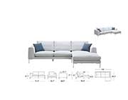 Off white Fabric Sectional sofa NJ Blanca