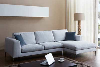 Off white Fabric Sectional sofa NJ Blanca