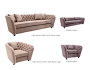 Light Brown Fabric Sofa ArL Renie