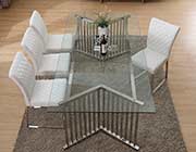 Modern Glass Top Dining Table VG978