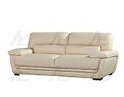 Cream Italian leather sofa set AEK 019