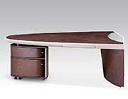 Brown Oak Desk with Cabinet VG Norman
