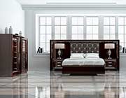 Chocolate High Gloss Tufted Bed EF83