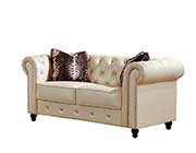 White Leatherette Sofa Set MF 802