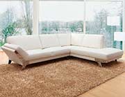 White Leather Sectional Sofa VG 533