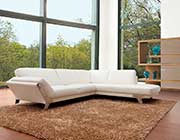 White Leather Sectional Sofa VG 533