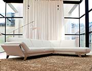 White Leather Sectional Sofa VG 533