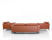 Cognac leather Sofa set VG Denise