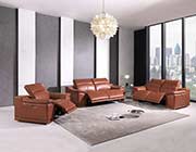 White Power Reclining Leather Sofa Set GU 762