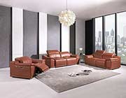 White Power Reclining Leather Sofa Set GU 762