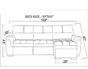 Sectional sofa bed Canzas