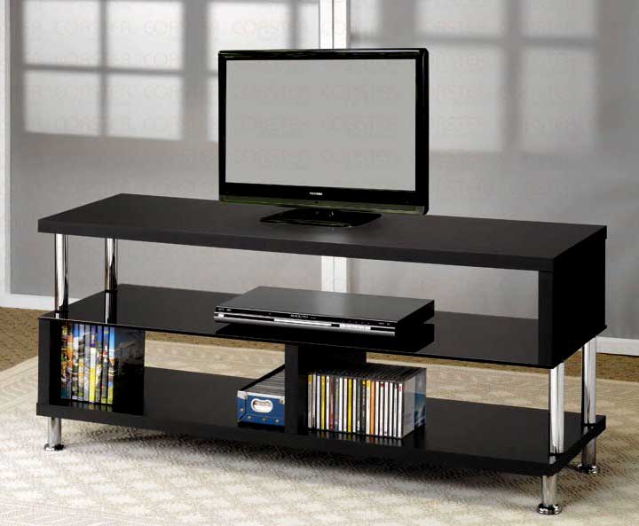 Black Glass TV Stand for TVs up to 48