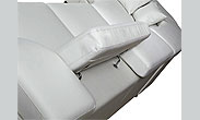 White Bonded Leather Sectional VG02