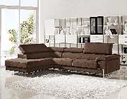 Modern Brown Sectional Sofa VG316