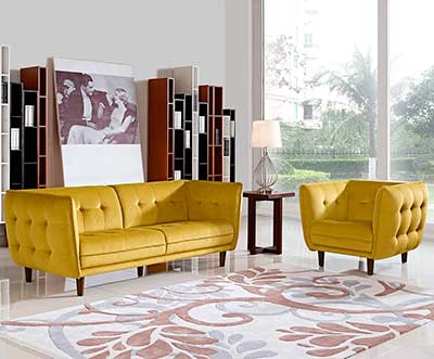 Yellow Fabric Sofa DS Venita