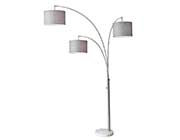 Brushed Steel 3-Arm Arc Lamp AD 022