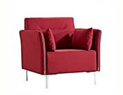 Red Fabric Lounge Chair VG667