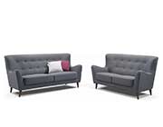 Retro Grey Button Tufted Sofa DS 076