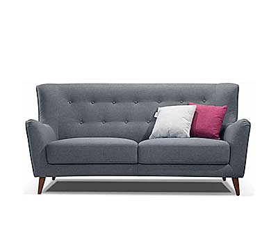 Retro Grey Button Tufted Sofa DS 076