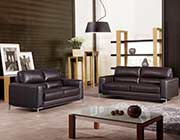 Taupe Italian leather sofa AEK 016