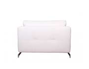 White Leatherette Sofa Bed NJ 43-2