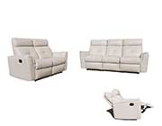 Grey Sofa with Manual Recliner EF 501