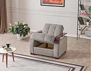 Light Brown Modular Sectional sofa bed Moon