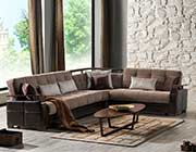 Light Brown Modular Sectional sofa bed Moon