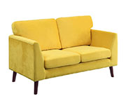 Modern Yellow Velvet Sofa HE Adalley