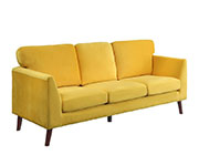 Modern Yellow Velvet Sofa HE Adalley