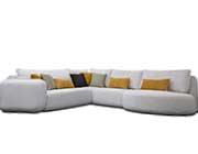 Light Gray Fabric Sectional Sofa EF Florenda