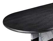 Black Oak Veneer Dining Table VG Roberto