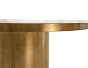 Glam White Marble & Brush Gold Round Dining Table VG Ronnie